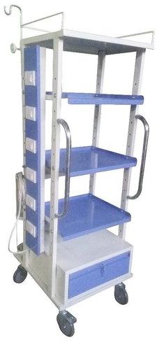 Stainless Steel Hospital Monitor Trolley