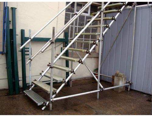 Aluminum Scaffold Stair, Surface Type : Hot Dipped Galvanized