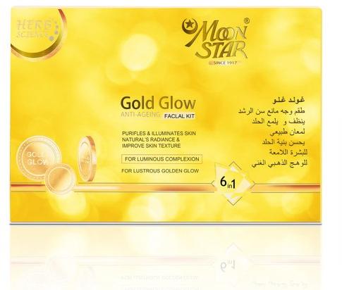 Moonstar Gold Glow Facial Kit, Color : White