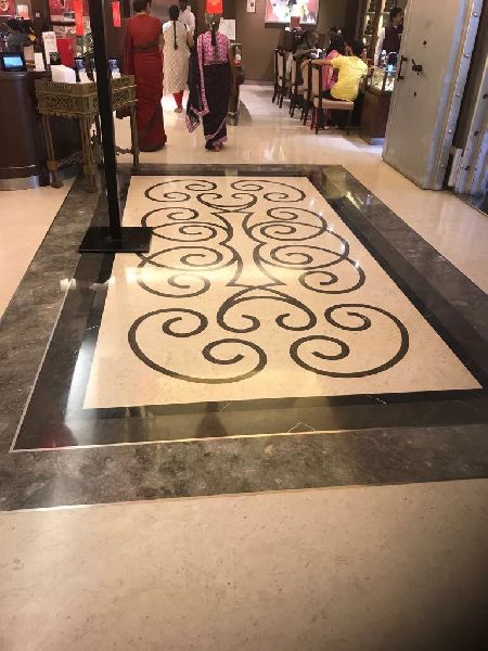 Polished Plain marble inlay flooring, Shape : Rectangular