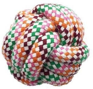 Cotton Rope Ball Dog Toy, Color : Multicolour