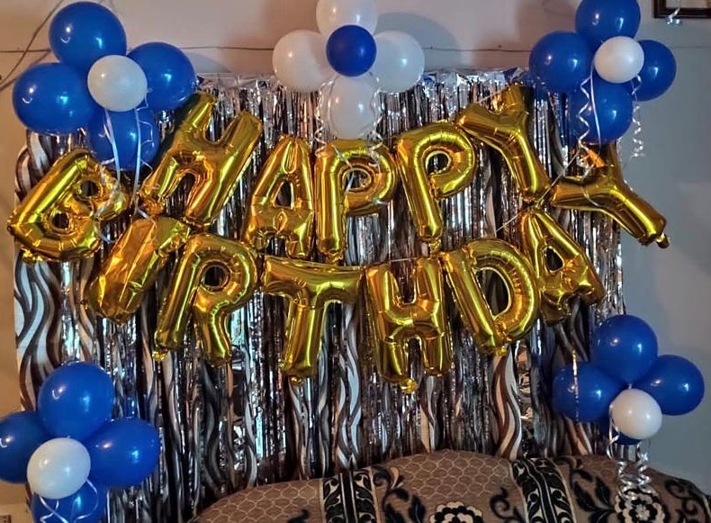 Birthday balloon decoration
