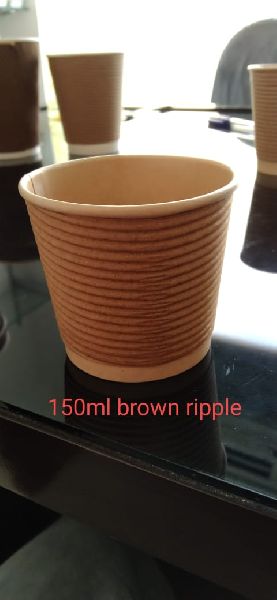 150ml Craft Ripple Paper Cup, Color : Black, Blue