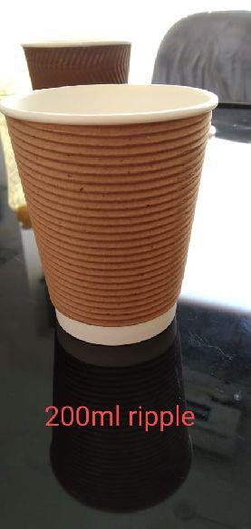 200ml Round Ripple Paper Cup, Certification : ISO 9001:2008 Certified, ISI Certified