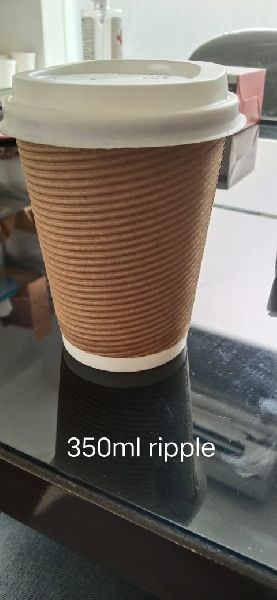 350ml Round Ripple Paper Cup, Color : Black, Blue