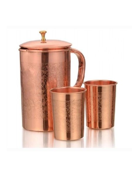 Copper Jug with Glasses