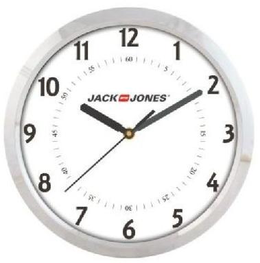 Round Stainless Steel Modern Wall Clock, for Home, Office, Decoration, Packaging Type : Thermocol Box