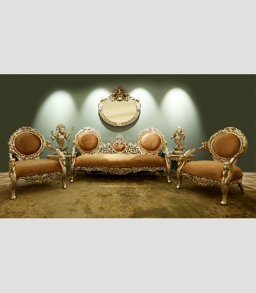 Polished Silver Sofa Set, Feature Accurate Dimension, Quality Tested