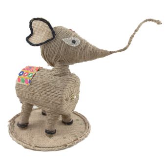 Jute Handmade Elephant, Color : Beige