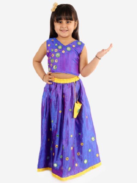 Girls Mirror Work Lehenga Choli