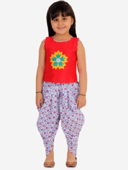 Girls Top and Dhoti Set