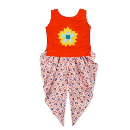 Girls Top and Dhoti Set