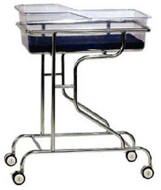 Rectangular Polished Stainless Steel BB005 Portable Baby Bed, for Hospitals, Style : Antique