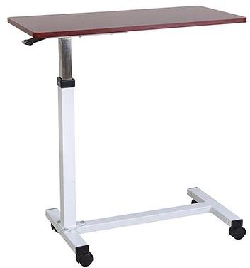 Plain Steel BT006 Hospital Overbed Table, Shape : Rectangular