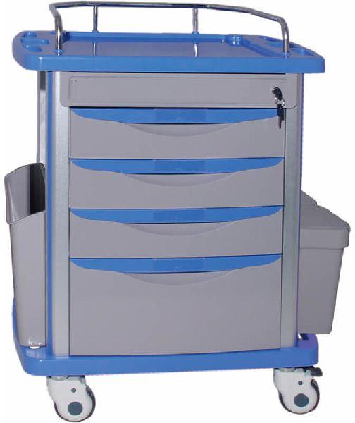 Stainless Steel Polished MT001 Medicine Trolley, for Hospital, Feature : Fine Finishing, Light Weight