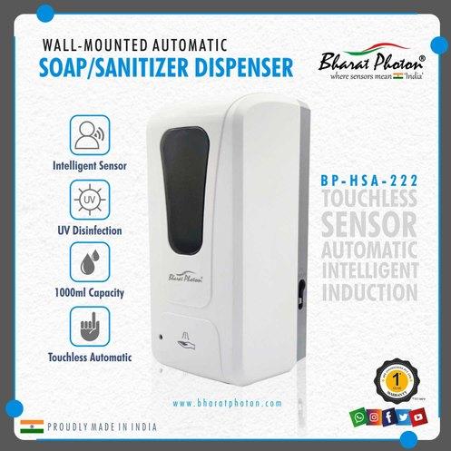 Automatic Plastic Touchless Hand Sanitizer Dispenser, for Home, Hotel, Office, Restaurant, School