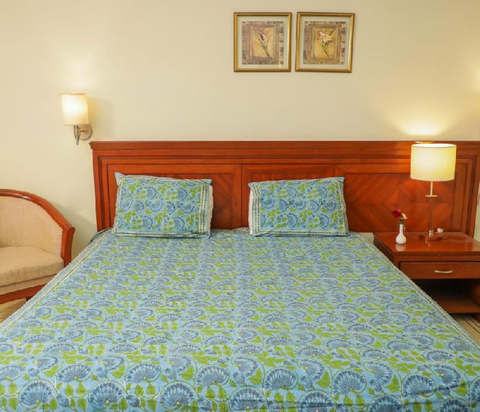 Lotus Blue Bedsheet Set