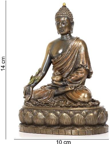 Polished Resin bronze Lord Buddha Statue, for Garden, Home, Office, Shop, Size : 6 Inches