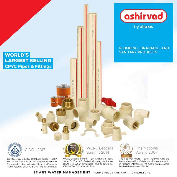 Ashirvad CPVC Pipes and Fittings, Feature : Excellent Quality