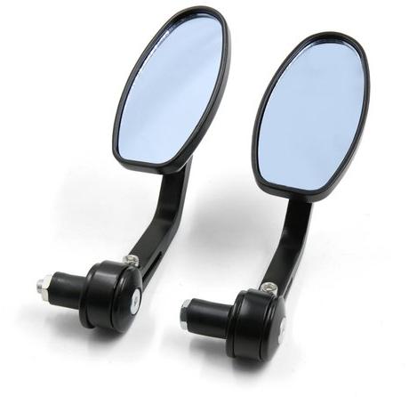 PVC Glass Motorcycle Rear View Mirror, Color : Black