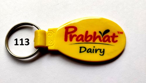 ABS Meena Printing Keychain, Color : Yellow