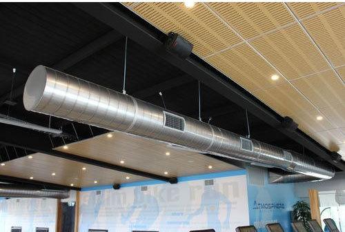 Round Galvanized Iron Industrial Spiral Duct, Length : 1-12m