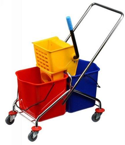 Stainless Steel Mopping Trolleys, Color : Red, Yellow, Blue