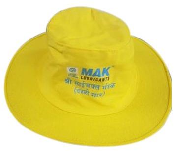 Printed Cotton Umpire Cap, Color : Yellow