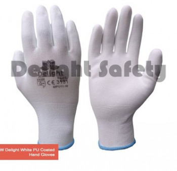 Polyester/Nylon/PU PU Coated Hand Gloves, for Industrial, Size : Medium