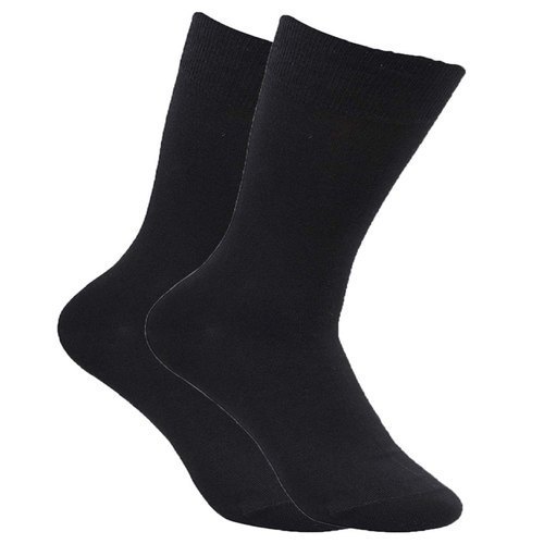 Men Cotton Lycra Formal Socks, Color : Black