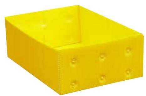 Yellow Hdpe Plain Corrugated Plastic Box, Feature : Recycled Materials