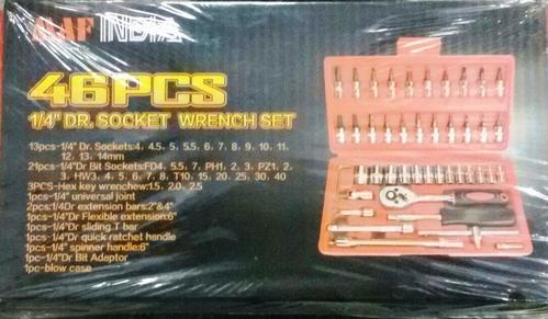 46 Pcs Socket Wrench Set, for Domestic Fittings, Industrial Fittings, Feature : Easy To Use, Fine Finished