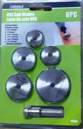 6 Pcs HSS Saw Blades, Size : 3-5 Inches