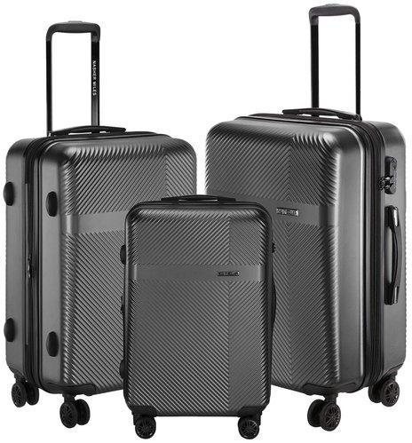 Nasher Miles ABS Luggage Trolley Set, Color : Dark Grey
