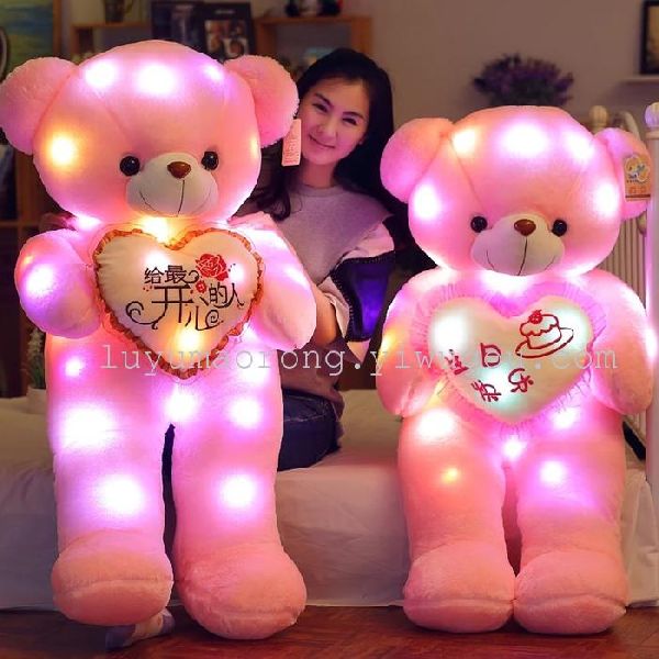 LED teddy bear light emitting toys