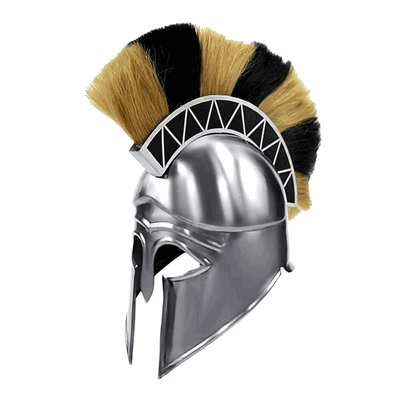 Polished Greek Corinthian Armor Helmet, Pattern : Plain