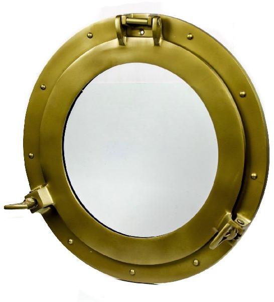 Polished Brass porthole, for Ships, Sub Marines, Mirror, Feature : Compact Design, High Durability