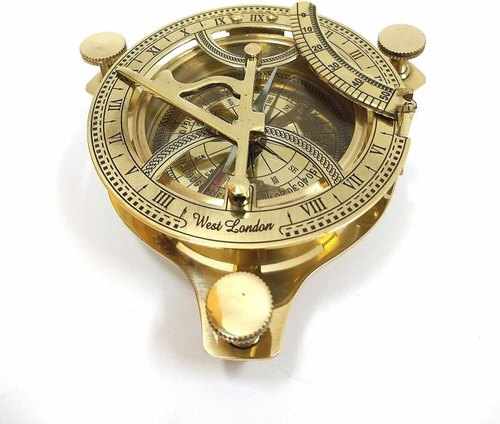Polished Brass Sundial Compass, for Promotional Work, Gift Item, Direction Tracking, Ship, Specialities : Optimal Design