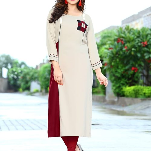 3/4th Sleeve Cotton Kurti, Occasion : Casual Wear, Pattern : Printed