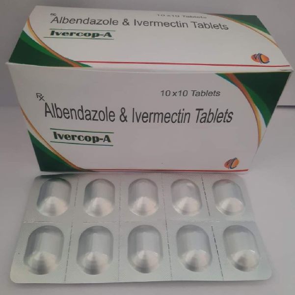 IVERMACTIN 6MG+ALBENDAZOLE 400MG TAB, for Clinic, Hospital, Form : Tablets