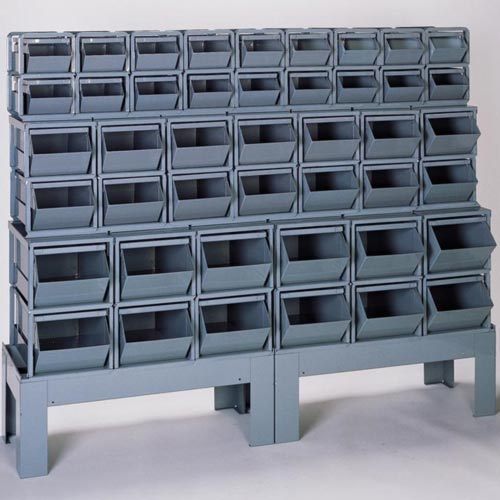 Iron Storage Rack Bin, Color : Gray