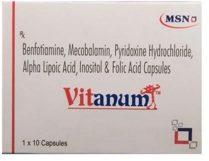 Vitanum Pyridoxine Hydrochloride Capsule, Packaging Type : Blister
