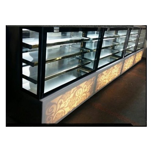 Rectangular Stainless Steel Bakery Display Counter, Power Source : Electric