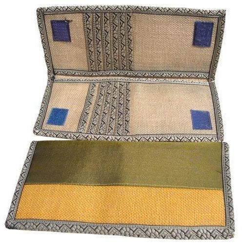 Plain Jute Cheque Book Holder, Feature : Fine Finished, Great Design, Light Weight
