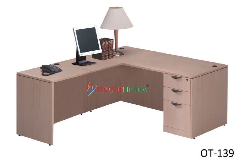 Hycon India Polished Plain Wood office table, Size : customized