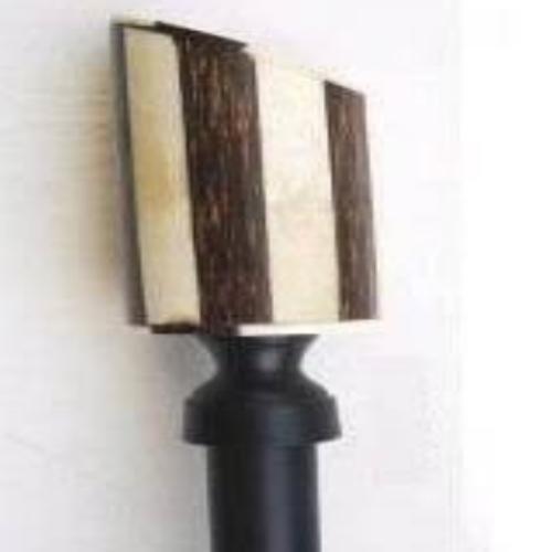 Iron Bone Curtain Rod, Color : Brown, Black 