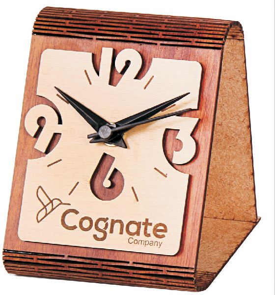 Wooden Table Clock, for Home, Office, Packaging Type : Paper Box