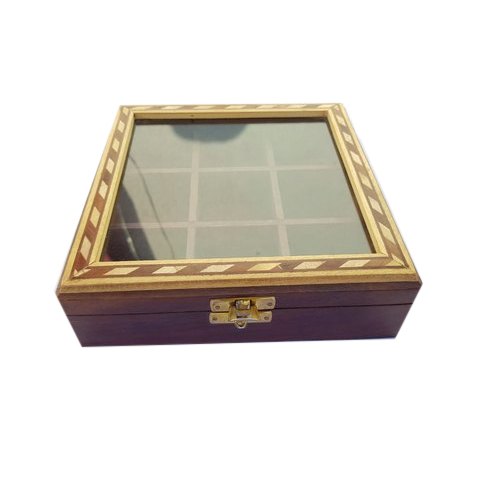 Rehail Square Wooden Spice Box