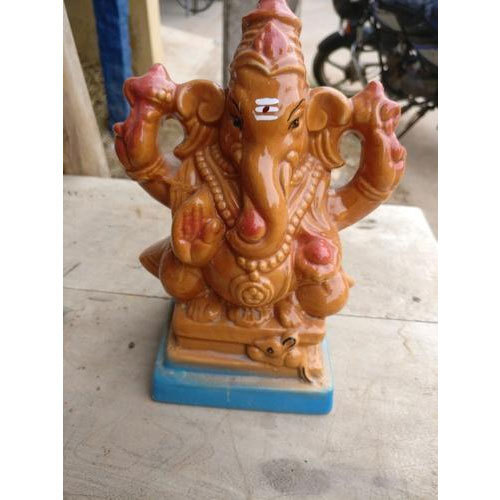 Ceramic Lord Ganesha Statues, Color : Brown