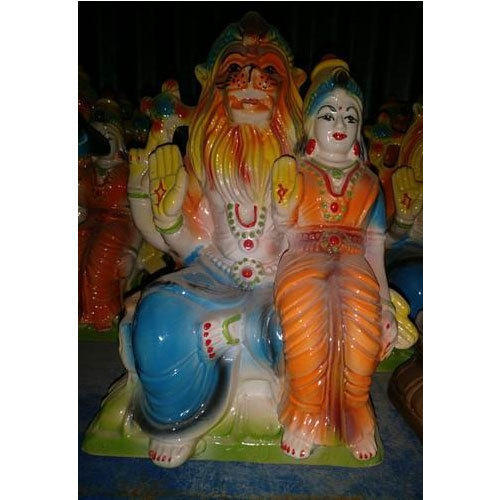 Ceramic Lord Narasimha Statue, Color : Multicolor